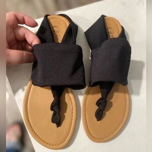 NEW Mia Amore Black Yoga Sling Sandals - Size 8